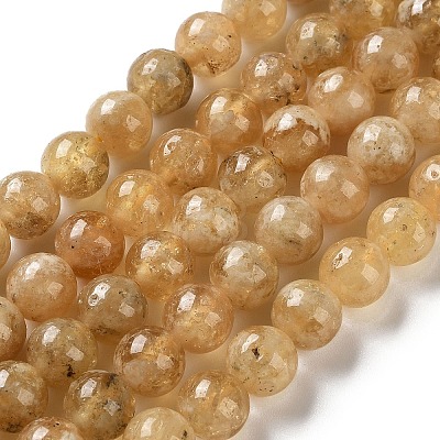 Natural Yellow Garnet Beads Strands G-Z129-C01-7mm-01-1
