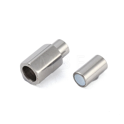 Tarnish Resistant 304 Stainless Steel Magnetic Clasps with Glue-in Ends STAS-K282-01A-P-1