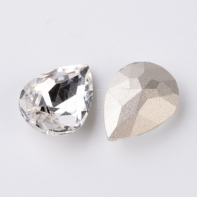 Faceted Teardrop K9 Glass Rhinestone Cabochons RGLA-I001-18x13mm-001-1