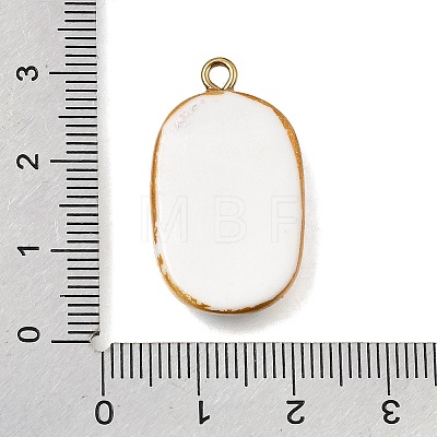Fruit & Floral & Animals Printed Handmade Porcelain Pendants STAS-Z207-01G-03-1