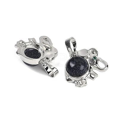 Synthetic Blue Goldstone Pendants G-I374-A-P06-1