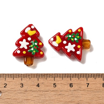 Christmas Theme Handmade Lampwork Beads LAMP-G162-06B-1