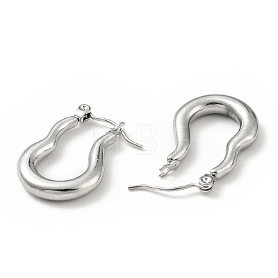 Non-Tarnish 304 Stainless Steel Twist Oval Hoop Earrings for Women EJEW-G293-07P-1