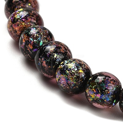 Handmade Dichroic Foil Glass Beads Strands DICH-U001-02J-1