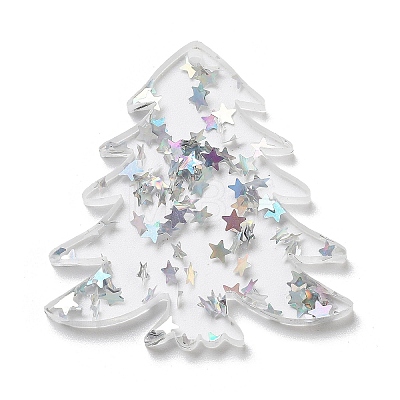 Christmas Theme Opaque Printed Acrylic Pendants SACR-Z005-02E-1