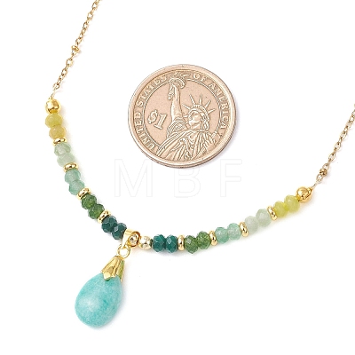 Natural Malaysia Jade Pendant Nekclaces NJEW-JN05917-03-1