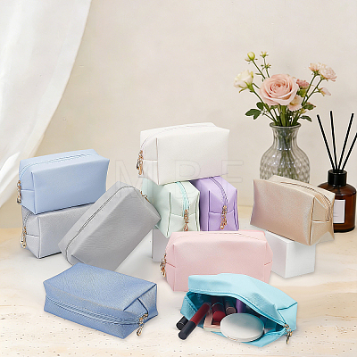 20Pcs 10 Colors Portable PU Leather Makeup Storage Bag AJEW-WA0004-56-1