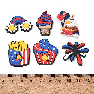 Independence Day PVC Plastic Cabochons PL-CBABCB6-01-1