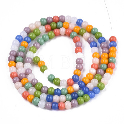 Opaque Glass Beads Strands X-GLAA-T006-10B-1