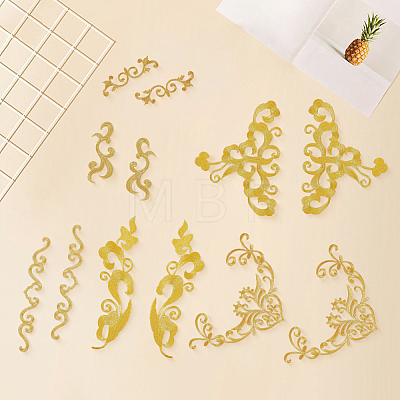 12Pcs 6 Styles Polyester Clothing Patches PATC-GF0001-89A-1