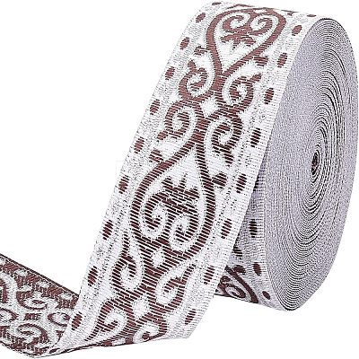 Polyester Grosgrain Ribbon OCOR-WH0063-24-1