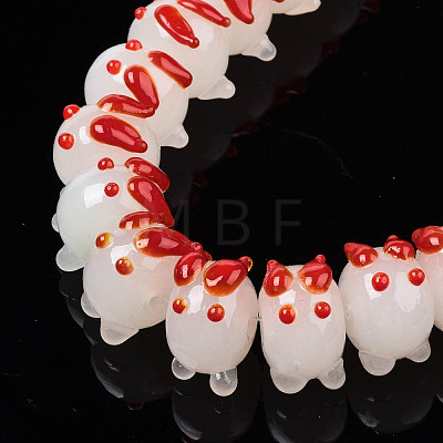 Handmade Bumpy Lampwork Beads Strands LAMP-T017-01B-1