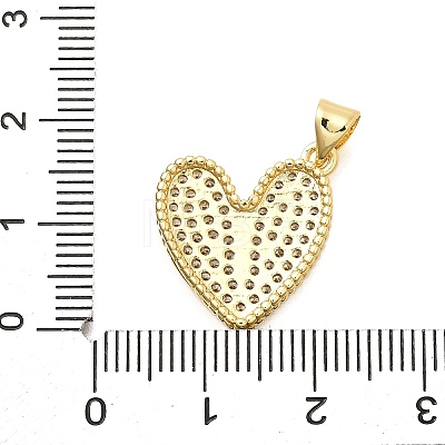 Brass Micro Pave Cubic Zirconia Pendants KK-C087-19G-1