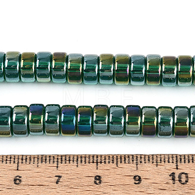 AB Color Plated Transparent Glass Beads Strands GLAA-T026-4x8mm-T02-1