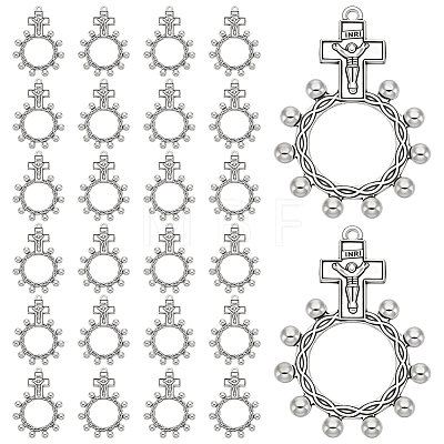 26Pcs Tibetan Style Alloy Pendants TIBEP-UN0001-28AS-1