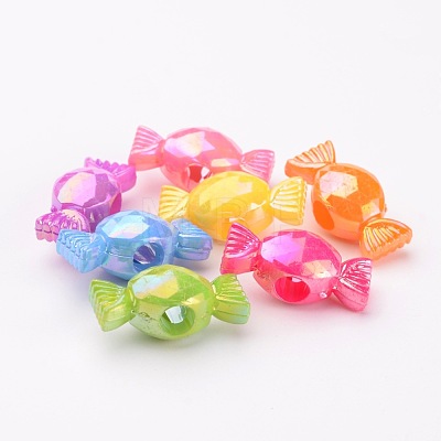 Plating Acrylic Beads PPDL021Y-1