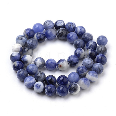 Natural South Africa Sodalite Beads Strands G-S259-35-12mm-01-1