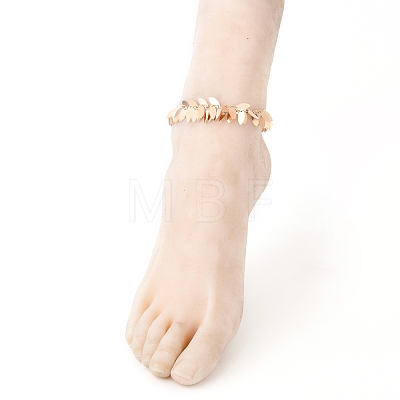 Brass Horse Eye Charm Anklets AJEW-AN00346-01-1