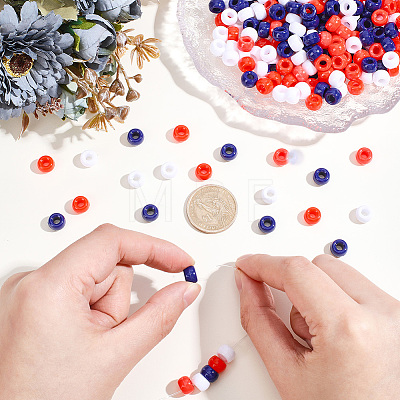 750Pcs 3 Colors Opaque Plastic Beads KY-PA0001-20-1
