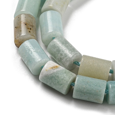 Natural Flower Amazonite Beads Strands G-Q1008-A10-1