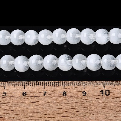 Transparent Glass Imitation Cat Eye Beads Strands GLAA-Q110-01B-01-1