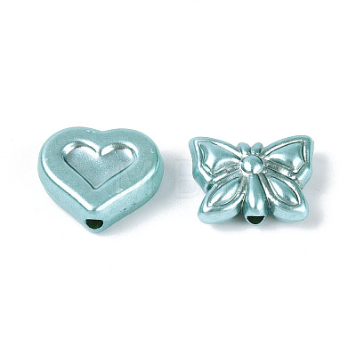 Pearlized Opaque Acrylic Beads OACR-T029-04F-1
