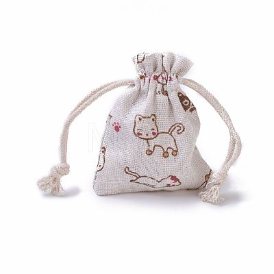 Burlap Kitten Packing Pouches ABAG-I001-7x9-03-1