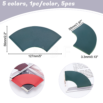 5Pcs 5 Colors Leather Corner Bookmark FIND-CA0004-58-1