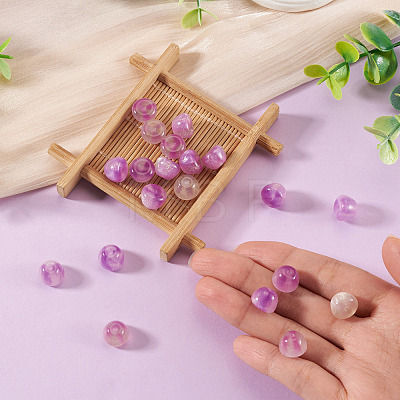 20Pcs 2 Colors Resin UV Reactive Beads RESI-TA0005-68-1