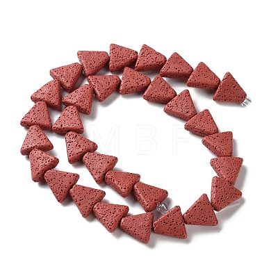 Triangle Dyed Natural Lava Rock Beads Strands G-O126-04A-12-1