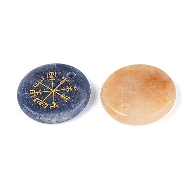 Natural & Synthetic Mixed Stone Pendants G-N345-10-1