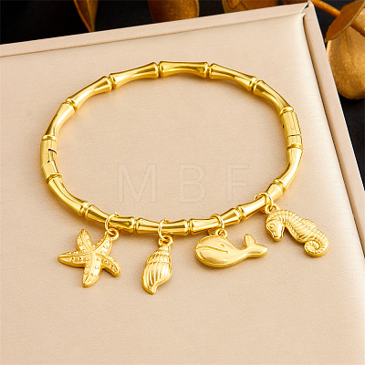 304 Stainless Steel Charm Bangles WG8D240-04-1