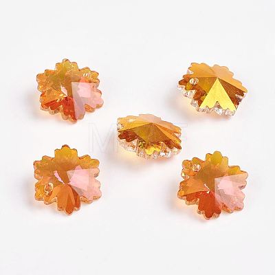 Faceted K9 Glass Charms EGLA-P026-F04-1