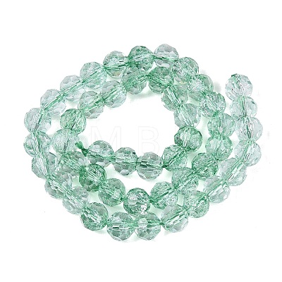 Crackle Transparent Glass Beads Strands GLAA-N068-06A-10-1