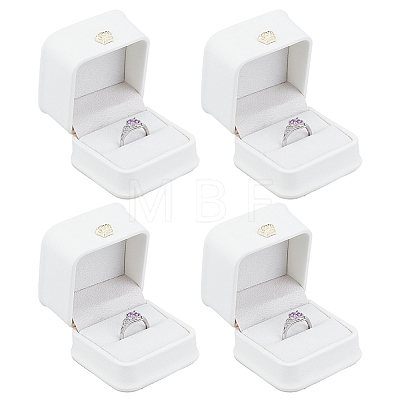 Imitation Leather Covered Plastic Jewelry Ring Boxes OBOX-WH0085-173C-1