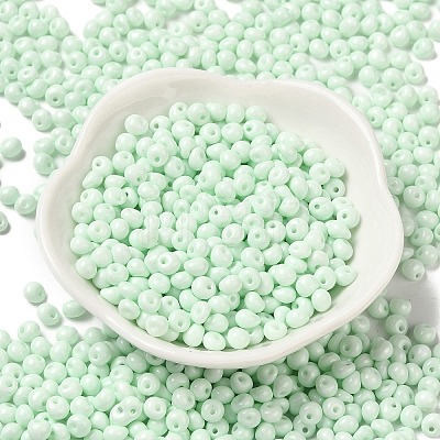 6/0 Opaque Baking Paint Glass Seed Beads SEED-M012-02A-15-1