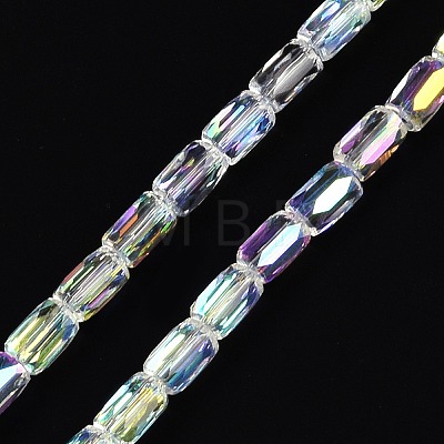 Electroplate Glass Beads Strands GLAA-Q101-02A-AB04-1