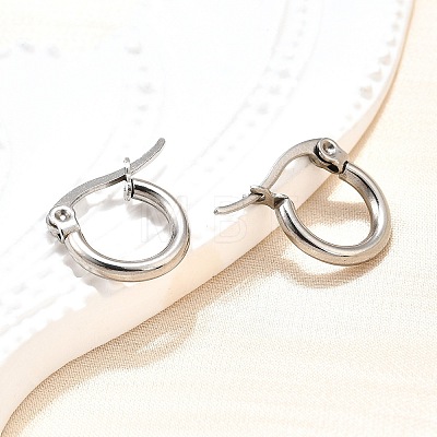 Tarnish Resistant 304 Stainless Steel Hoop Earrings EJEW-F105-36P-1