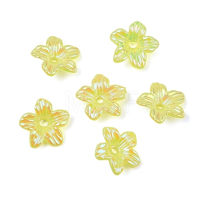 UV Plating Opaque Acrylic Bead Cap OACR-K001-40F-1