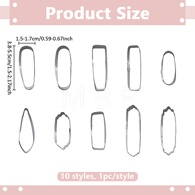 10Pcs Stainless Steel Molds DIY-ME0002-41-1