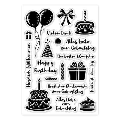 Custom Summer Theme PVC Plastic Clear Stamps DIY-WH0631-0025-1