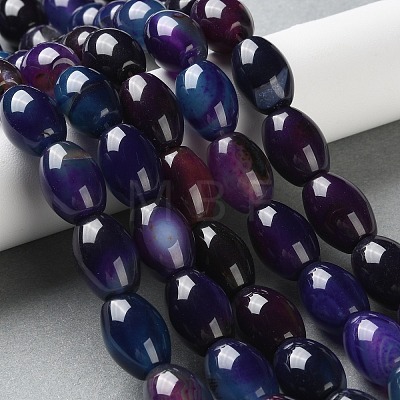 Natural Agate(Dyed & Heated) Beads Strands G-M446-D01-01C-1