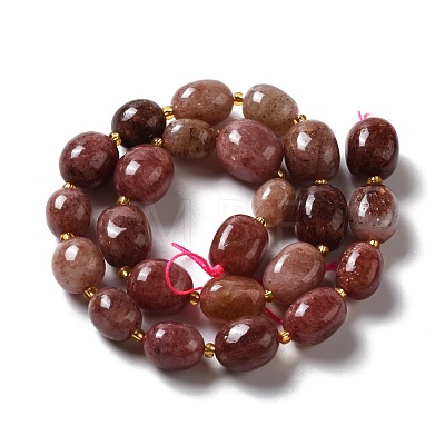 Natural Strawberry Quartz Beads Strands G-B028-B01-1