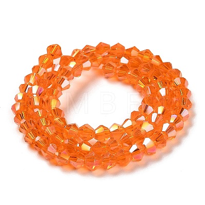 Transparent Electroplate Glass Beads Strands GLAA-F029-2mm-A11-1