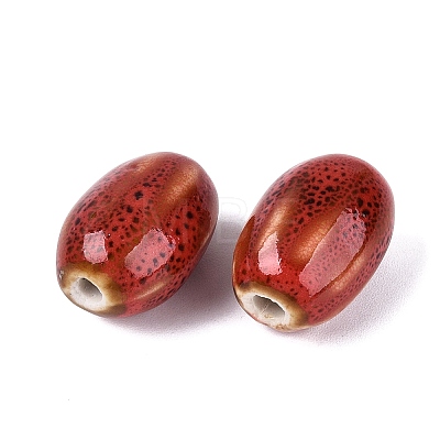 Vintage Handmade Porcelain Beads PORC-Q006-10D-1