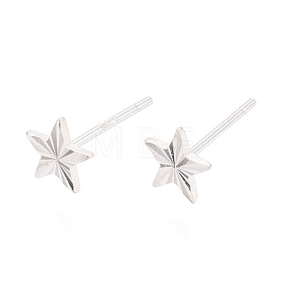 925 Sterling Silver Stud Earrings STER-N017-12B-S-1