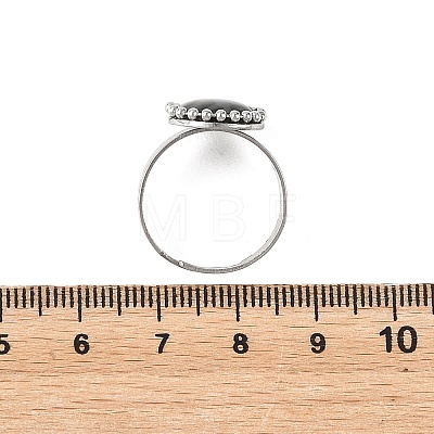 Paua Shell Finger Rings for Women RJEW-JR01101-02-1