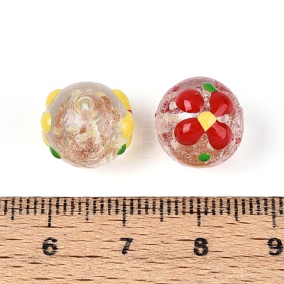 Luminous Handmade Gold Sand Lampwork Beads LAMP-N035-04-1