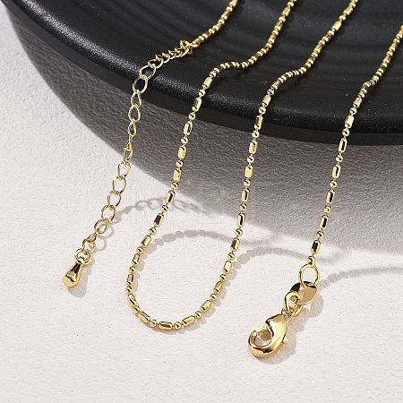 Brass Ball Chain Necklaces KK-P304-03KCG-1