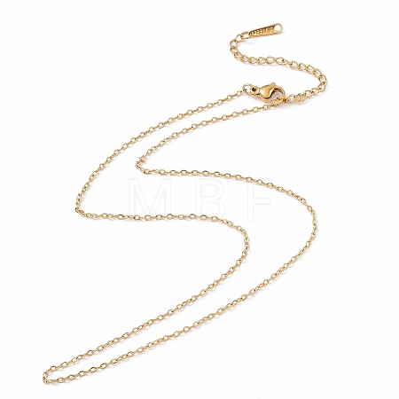 Ion Plating(IP) 304 Stainless Steel Cable Chain Necklace for Men Women STAS-G299-04G-1